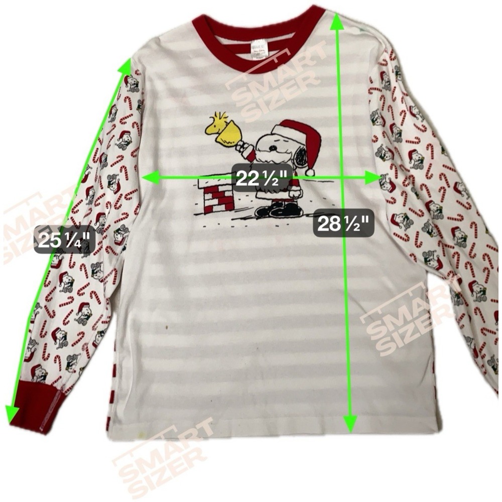 Hannah Andersson Peanuts Snoopy Santa Christmas PJ Top Adult XL Holiday Matching - Picture 4 of 13
